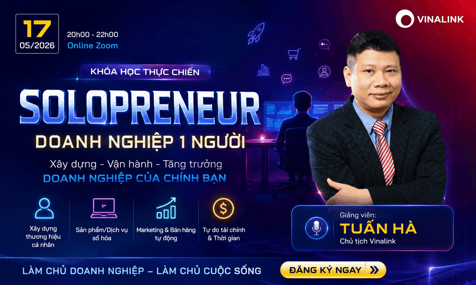 SOLOPRENEUR - Khóa học AI cho Doanh nghiệp 1 người (One Person Company)