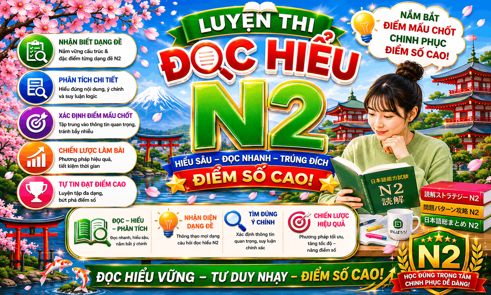 Luyện kỹ năng Đọc hiểu N2