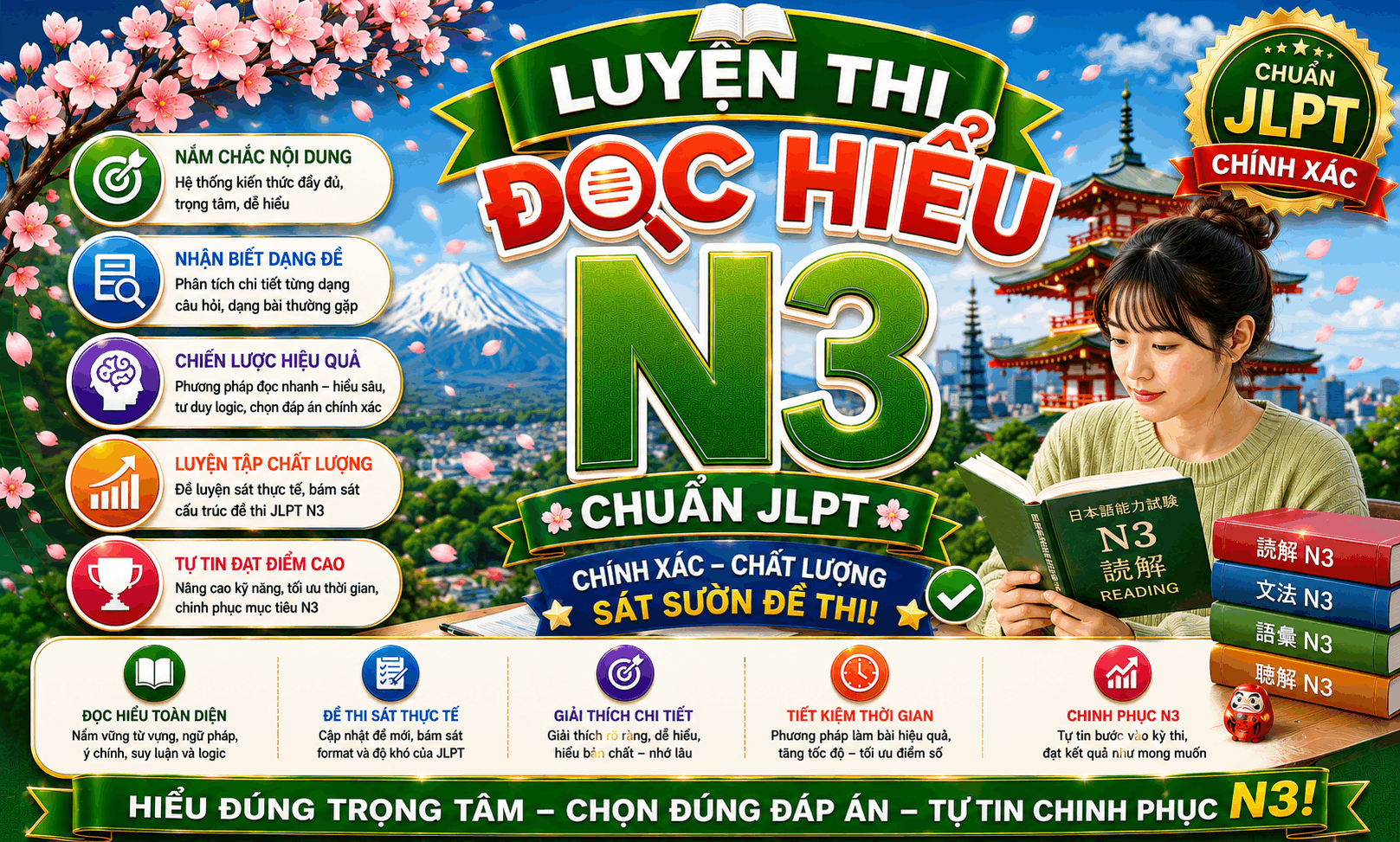 Luyện kỹ năng Đọc hiểu N3