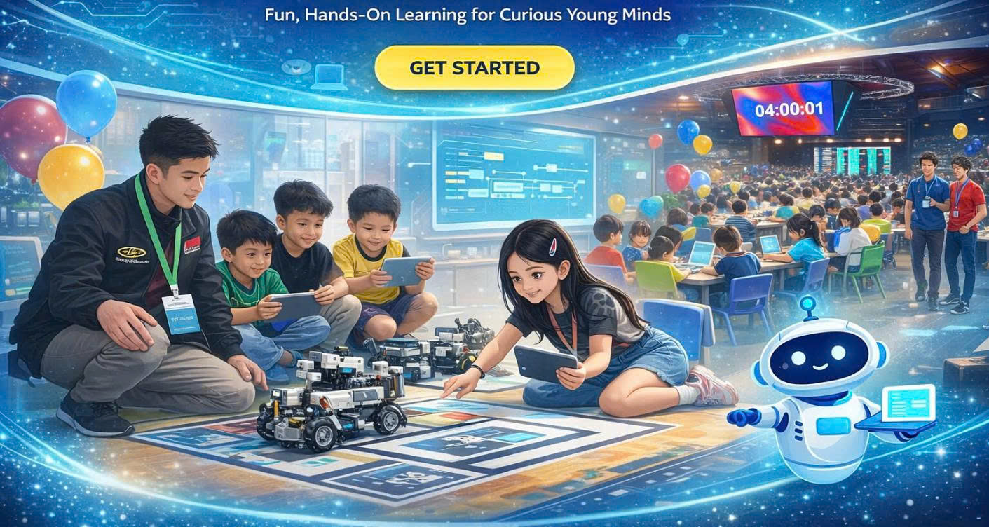 Bé gái Việt Nam vui vẻ học tiếng Anh online