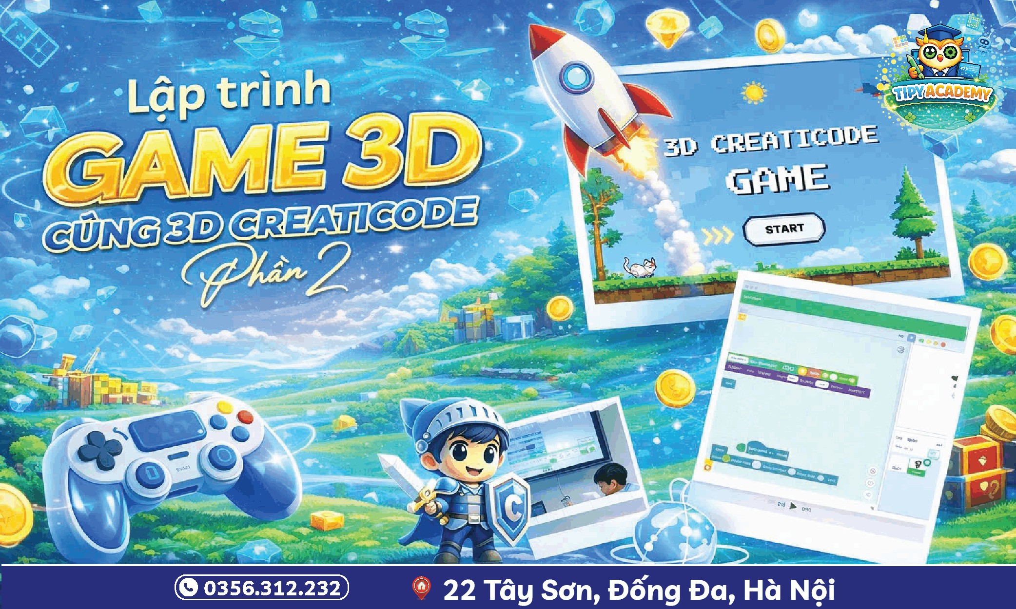 Lập trình game 3D cùng 3D Creaticode_Phần 2