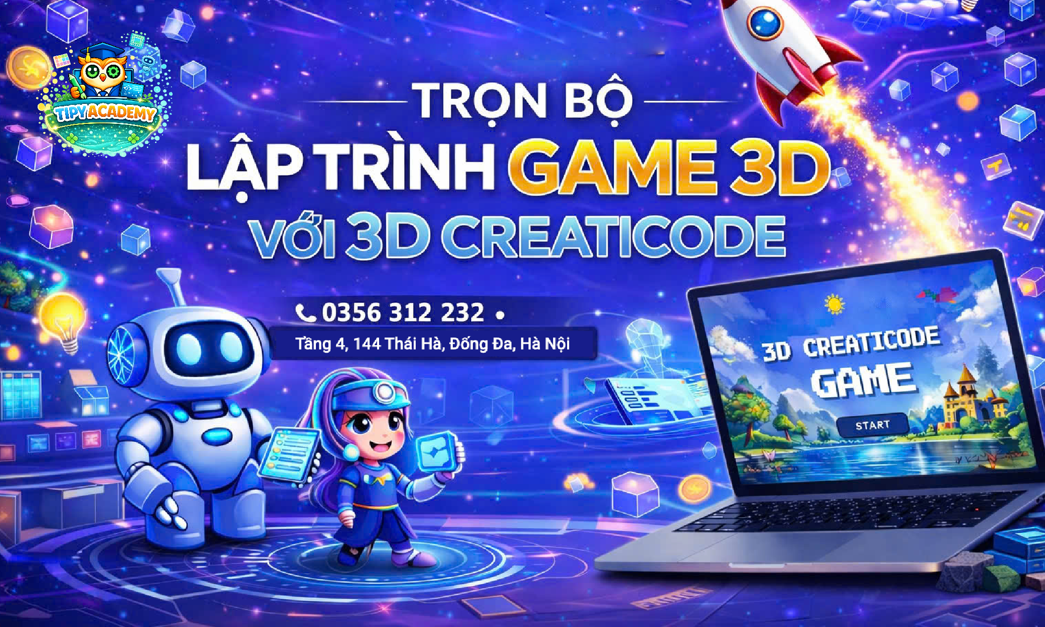 [TRỌN BỘ] Lập trình game 3D với 3D Creaticode