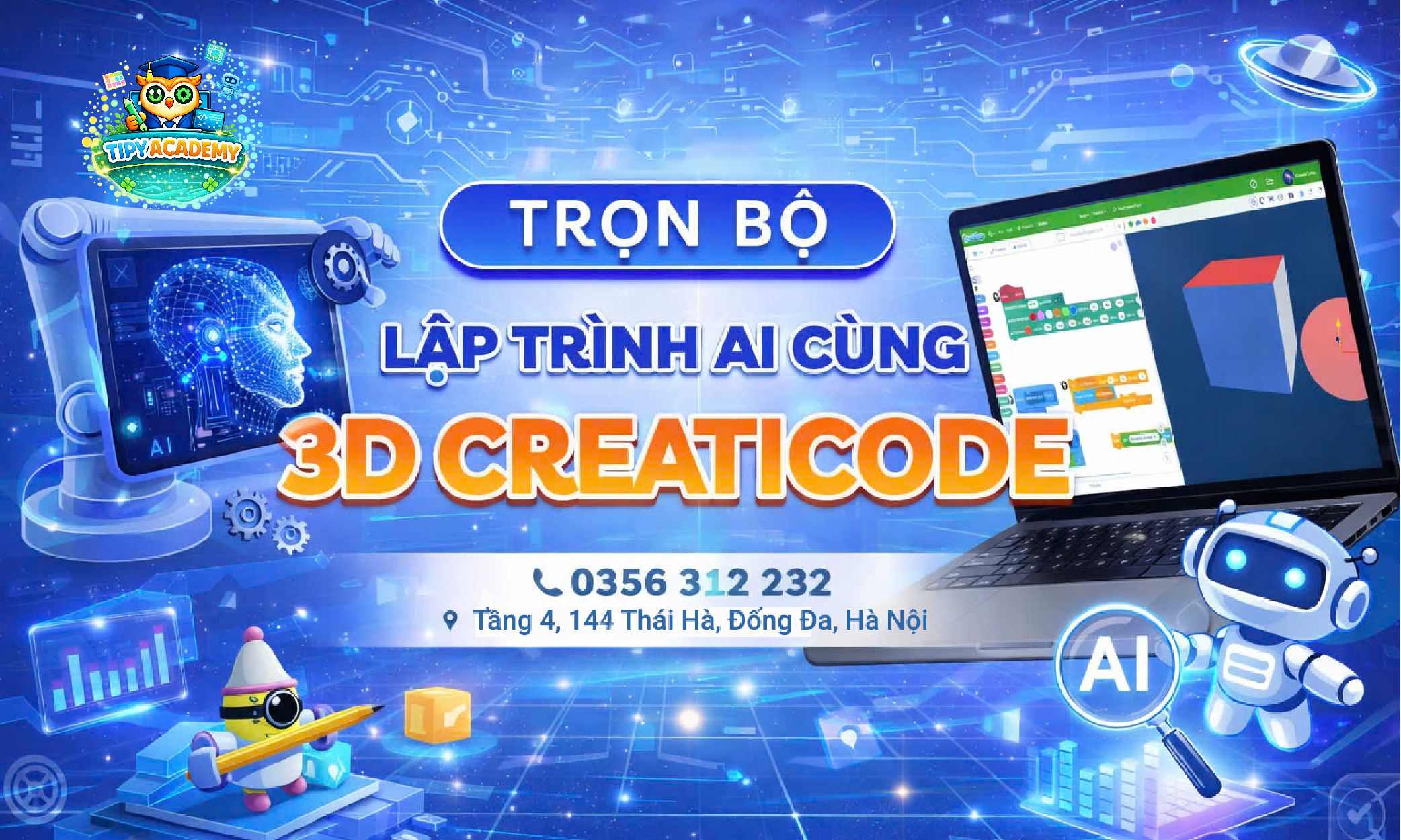 [TRỌN BỘ] Lập trình AI cùng 3D Creaticode