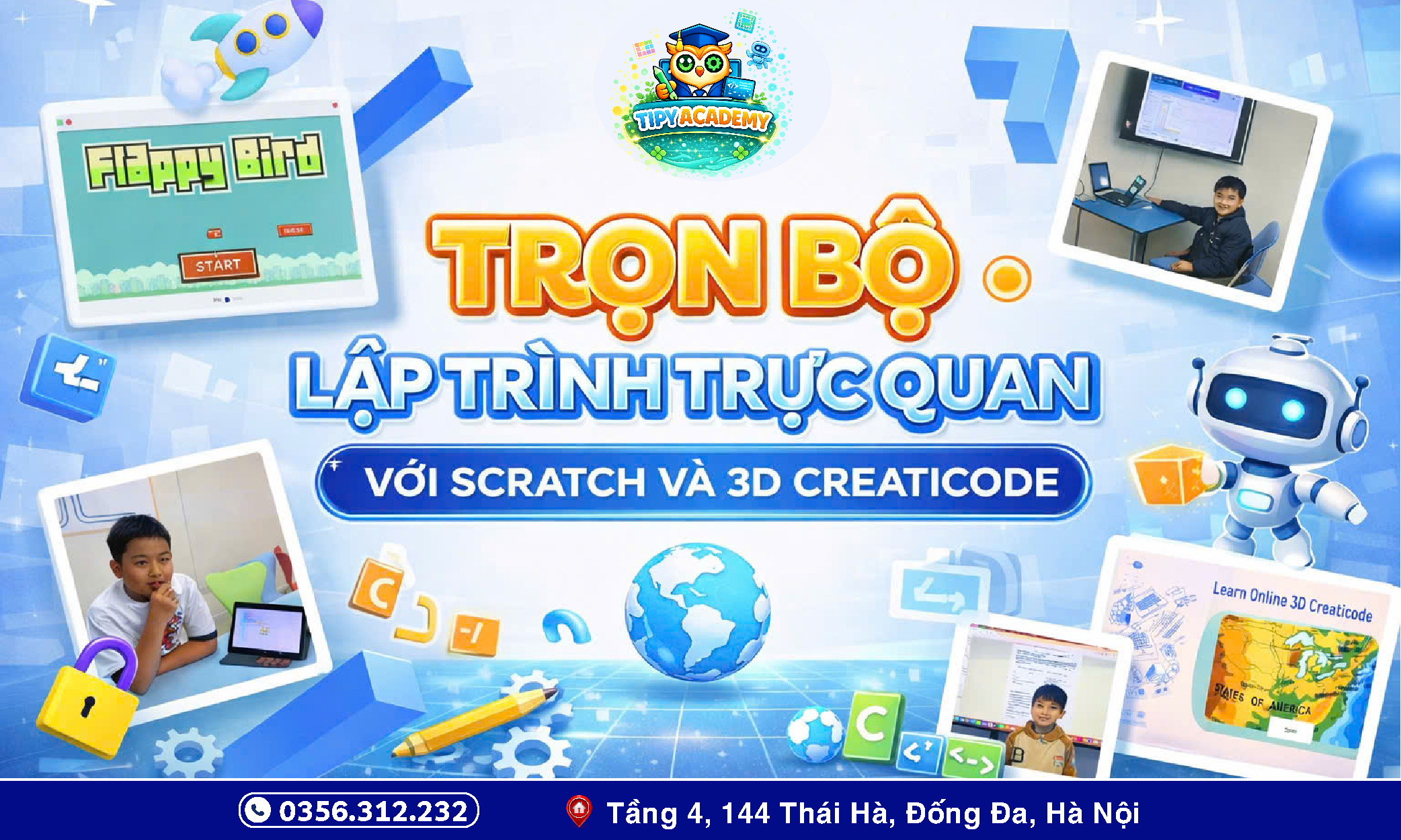[TRỌN BỘ] Lập trình trực quan với Scratch và 3D Creaticode