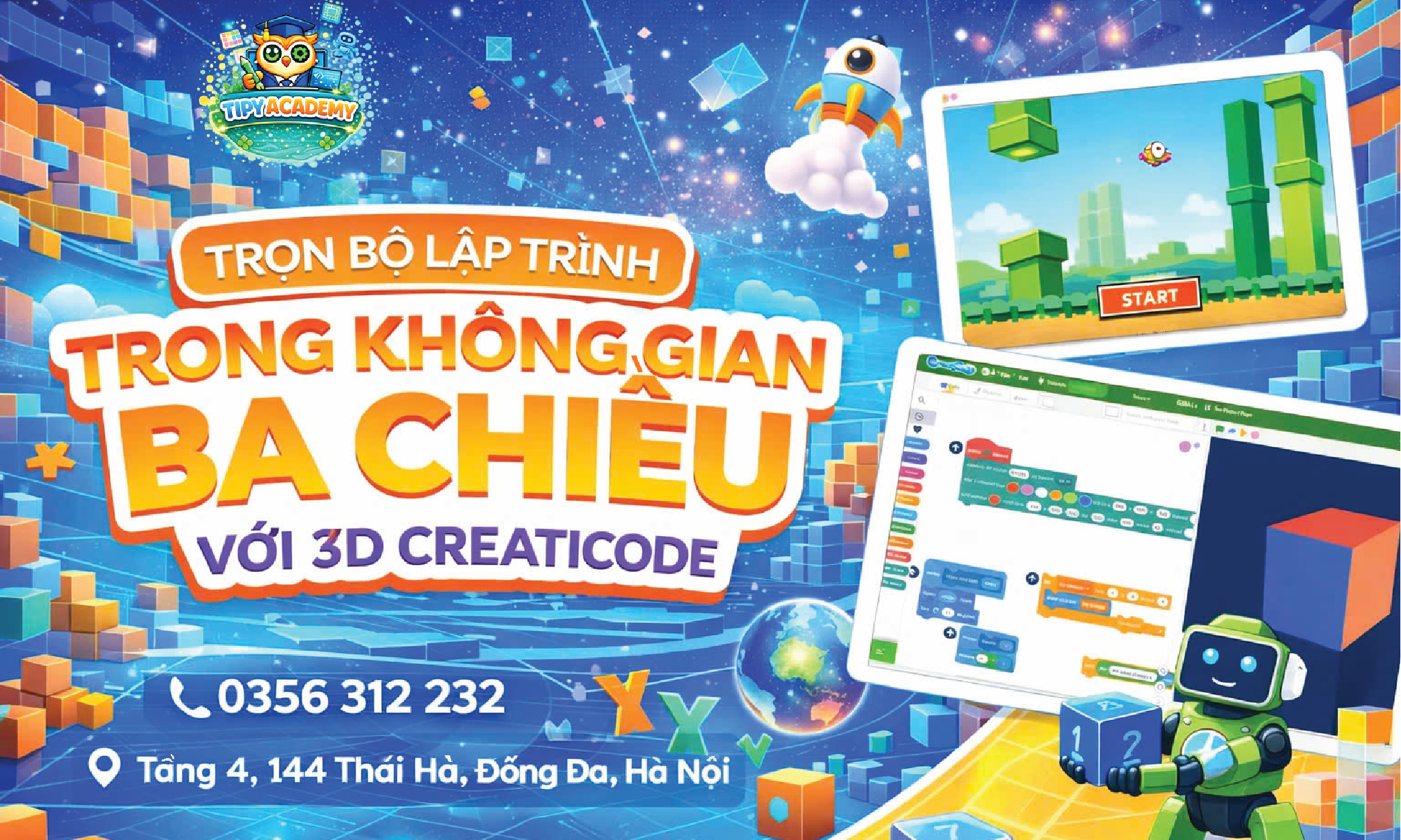 [TRỌN BỘ] Lập trình trong không gian ba chiều với 3D Creaticode