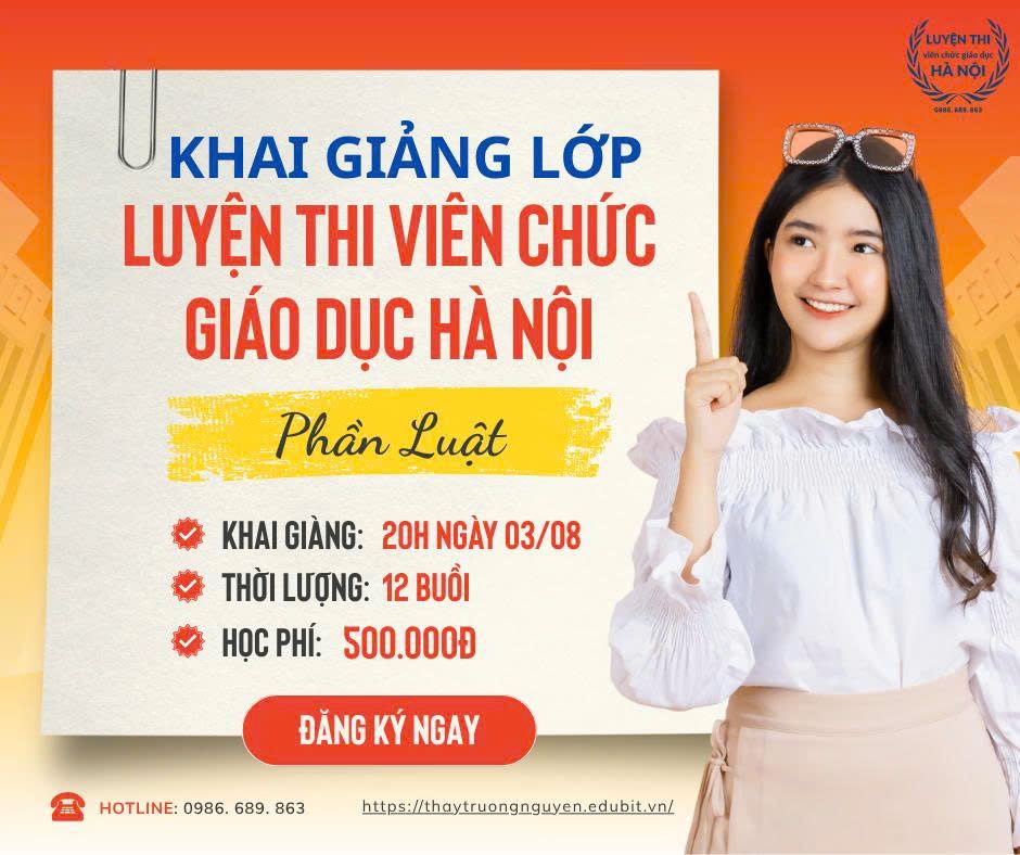 Khóa luyện thi học phần luật viên chức giáo dục HN