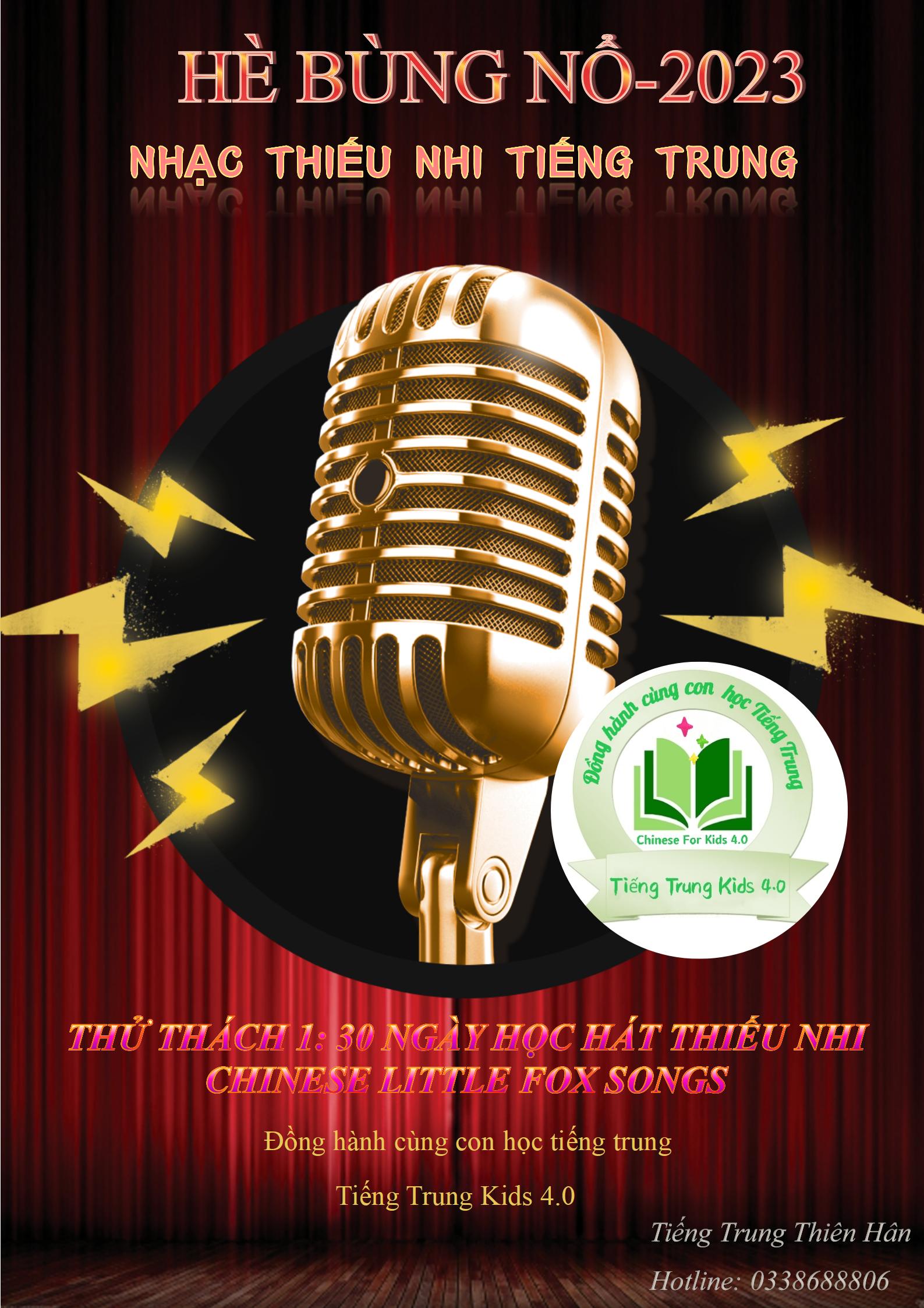 THỬ THÁCH 1 - 30 NGÀY HỌC HÁT THIẾU NHI - CHINESE LITTLE FOX SONGS