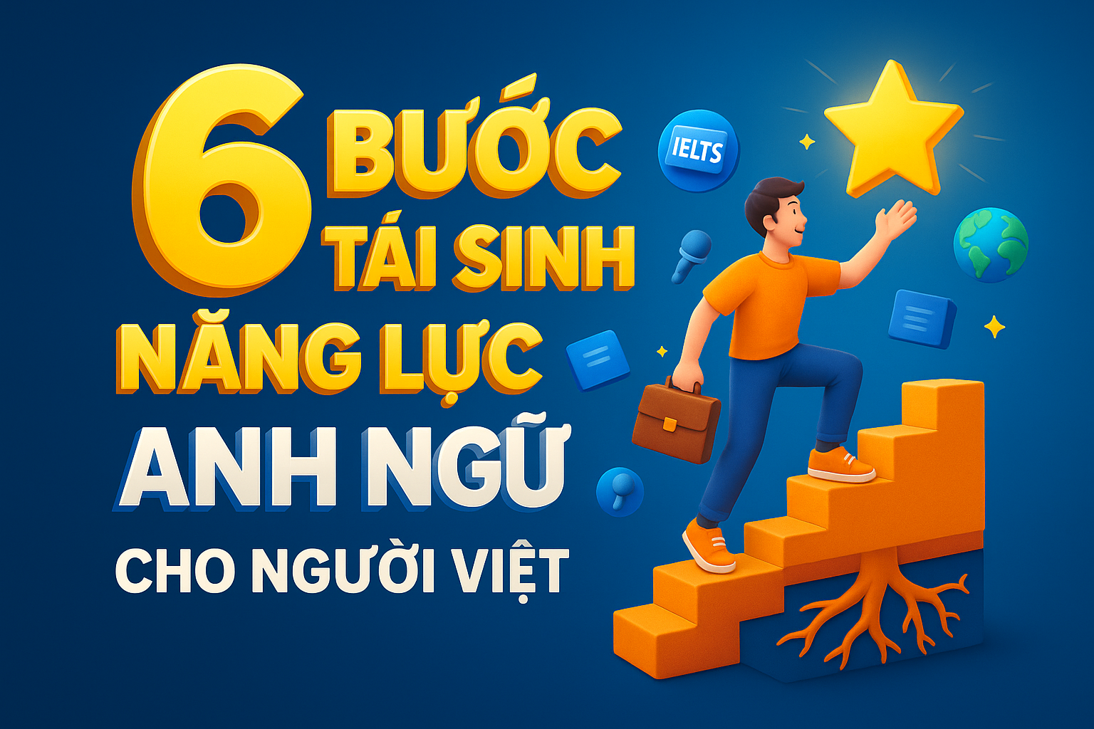 6 BƯỚC TÁI SINH NĂNG LỰC ANH NGỮ CHO NGƯỜI VIỆT – TỪ GỐC RỄ ĐẾN ĐỘT PHÁ