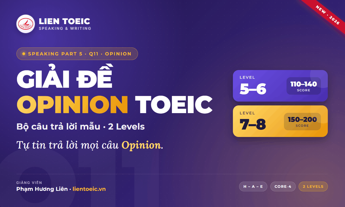 Bộ giải đề Opinion TOEIC