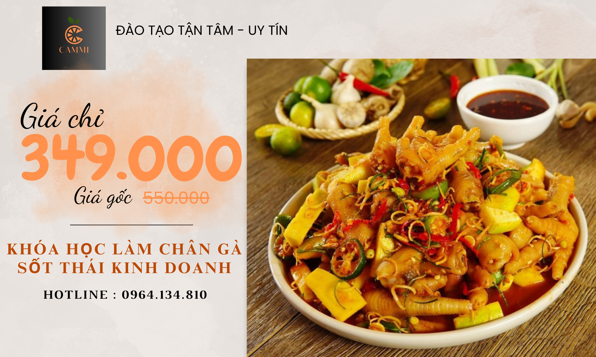 KHÓA HỌC LÀM CHÂN GÀ SỐT THÁI KINH DOANH