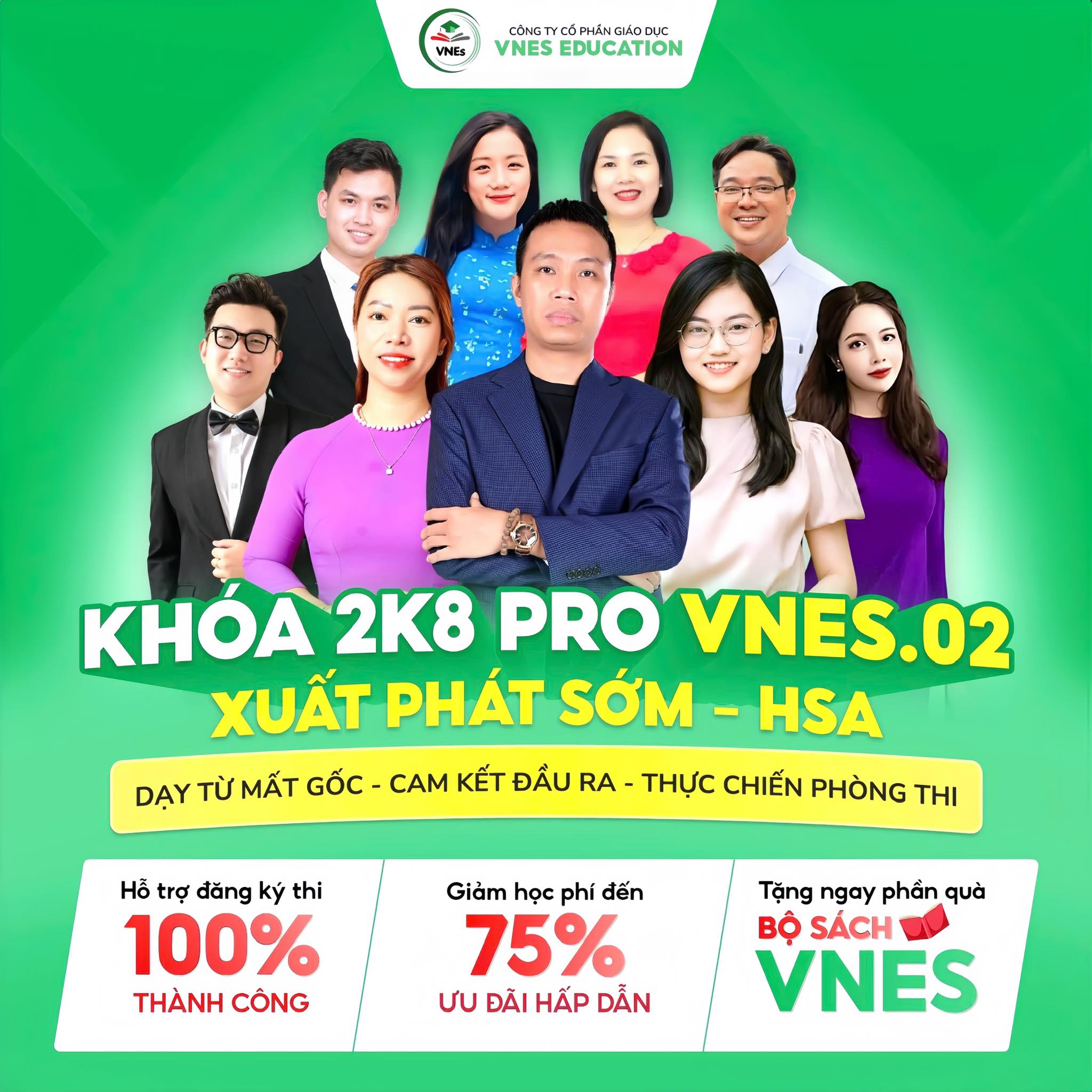 2k8 Lớp ĐGNL Pro Vnes 02 (Khoa học hoặc Tiếng Anh)
