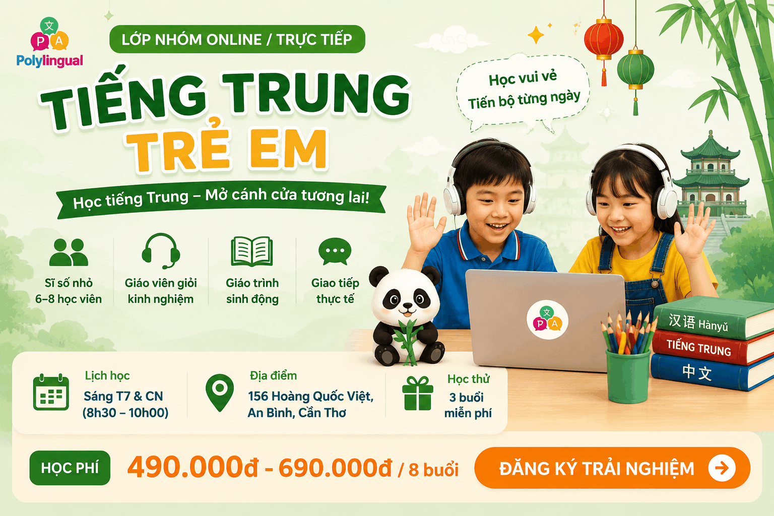 Tiếng Trung Trẻ Em – Lớp Nhóm Online/Trực Tiếp
