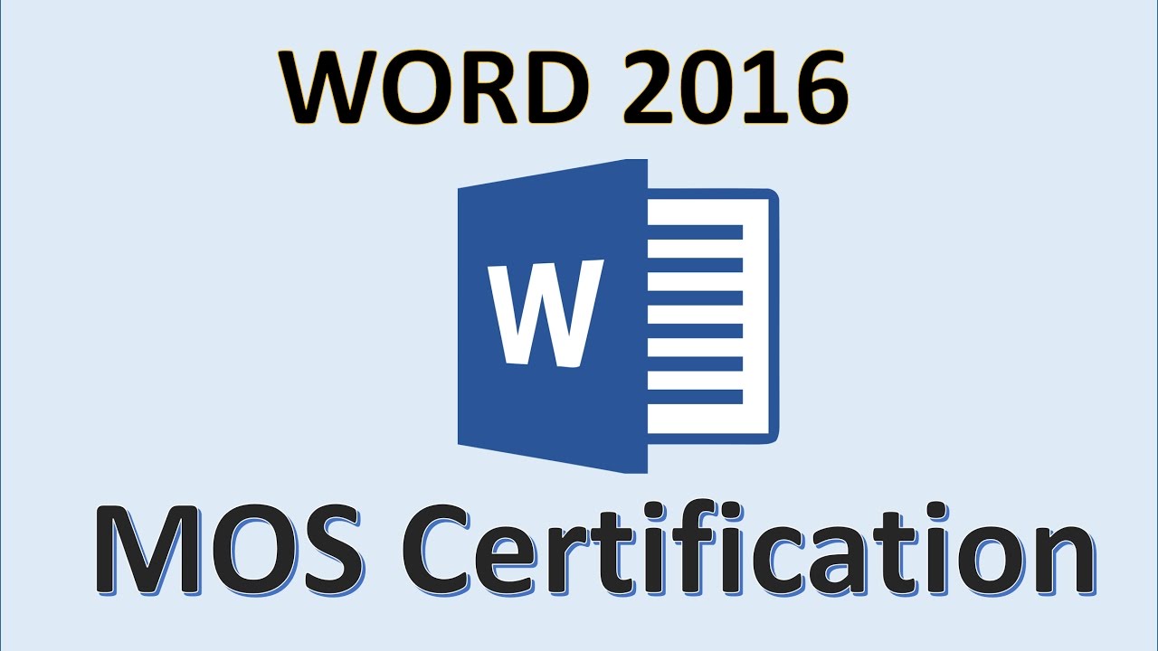 Mos Word 2016 1000 điểm