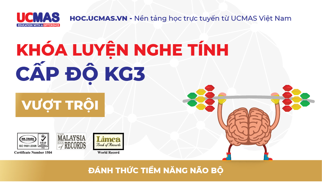 Khóa luyện nghe tính - Cấp độ KG3 Vượt trội