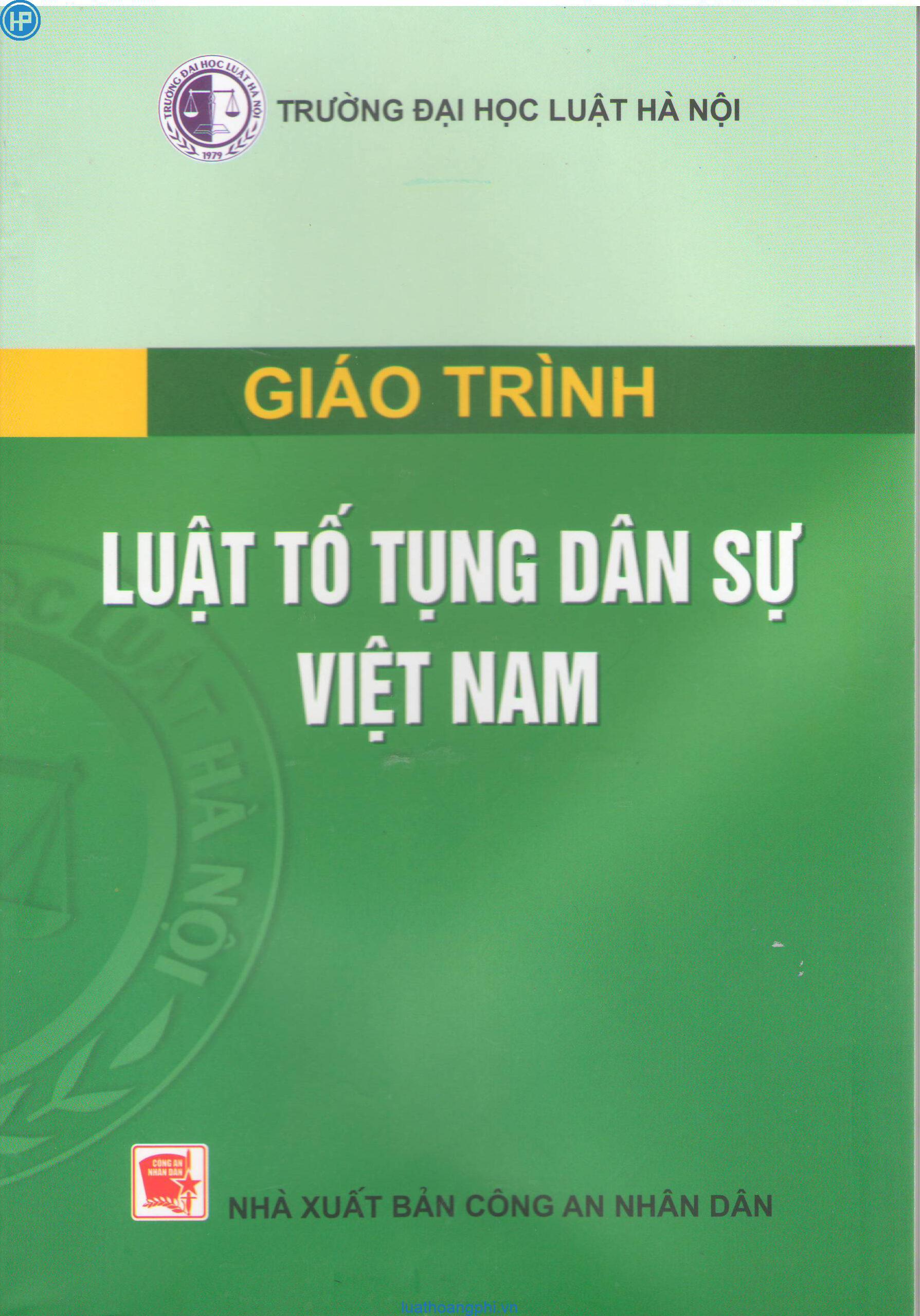 Giáo trình Luật Tố tụng dân sự (Đại học Luật Hà Nội, 2018)