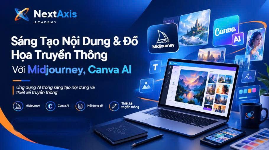 Sáng Tạo Nội Dung & Đồ Họa Truyền Thông Với Midjourney, Canva AI