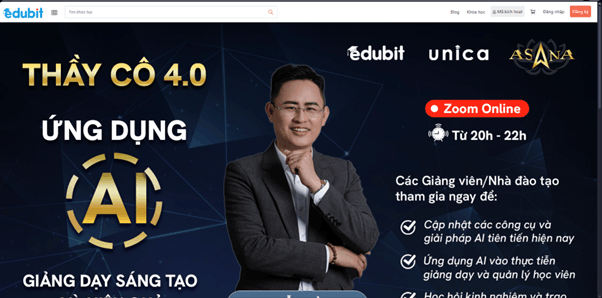 Truy cập website AITeacher