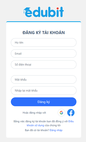 Form đăng ký