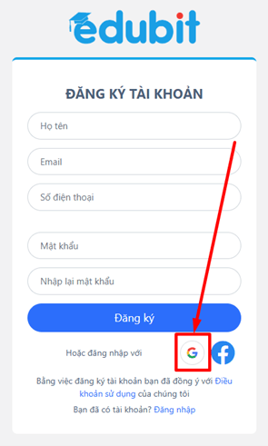 Đăng ký bằng Google