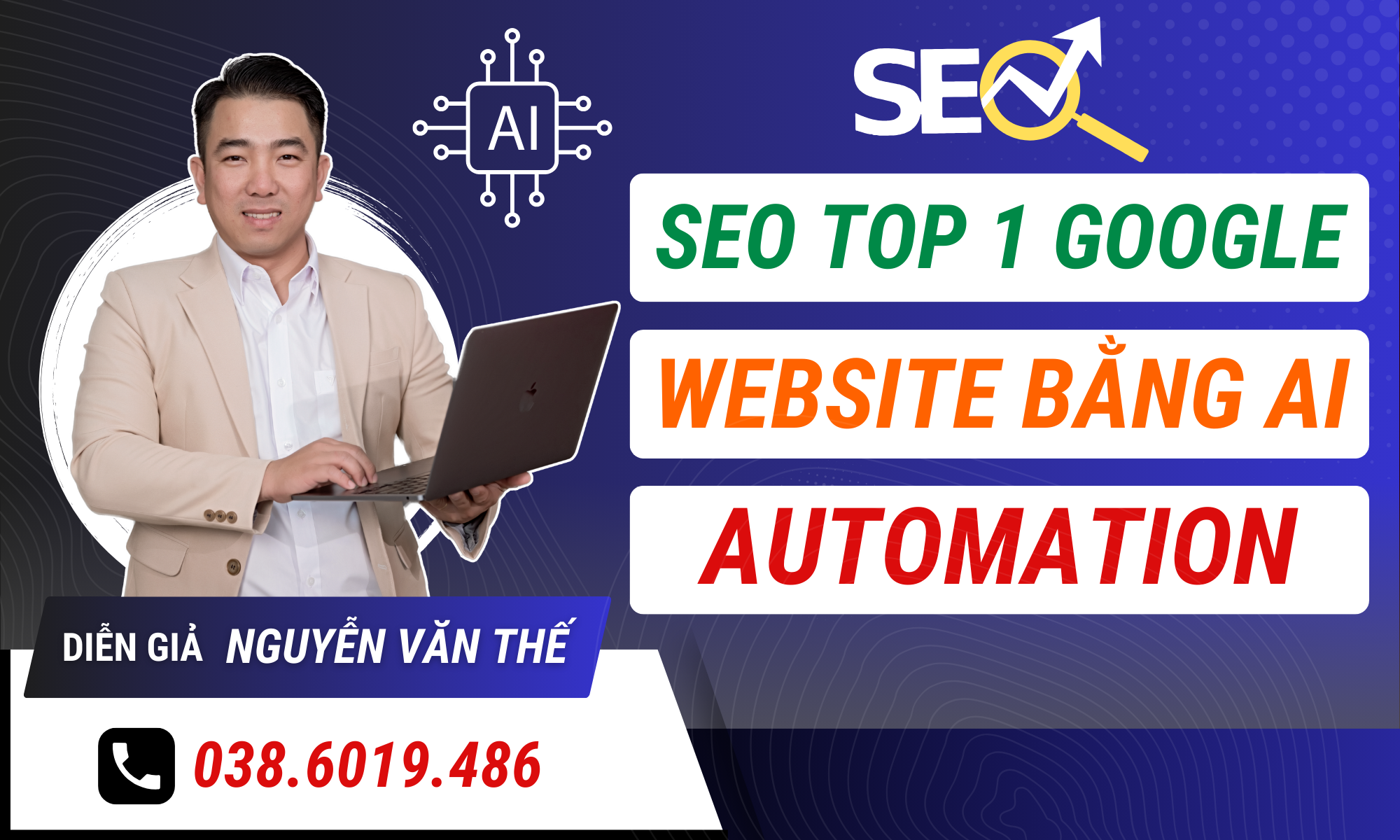 Khóa Học SEO Top 1 Google Website Bằng AI Automation