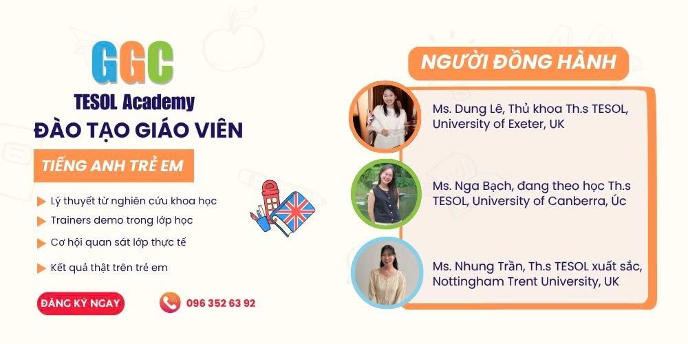 KHÓA ĐÀO TẠO GIÁO VIÊN TIẾNG ANH TRẺ EM