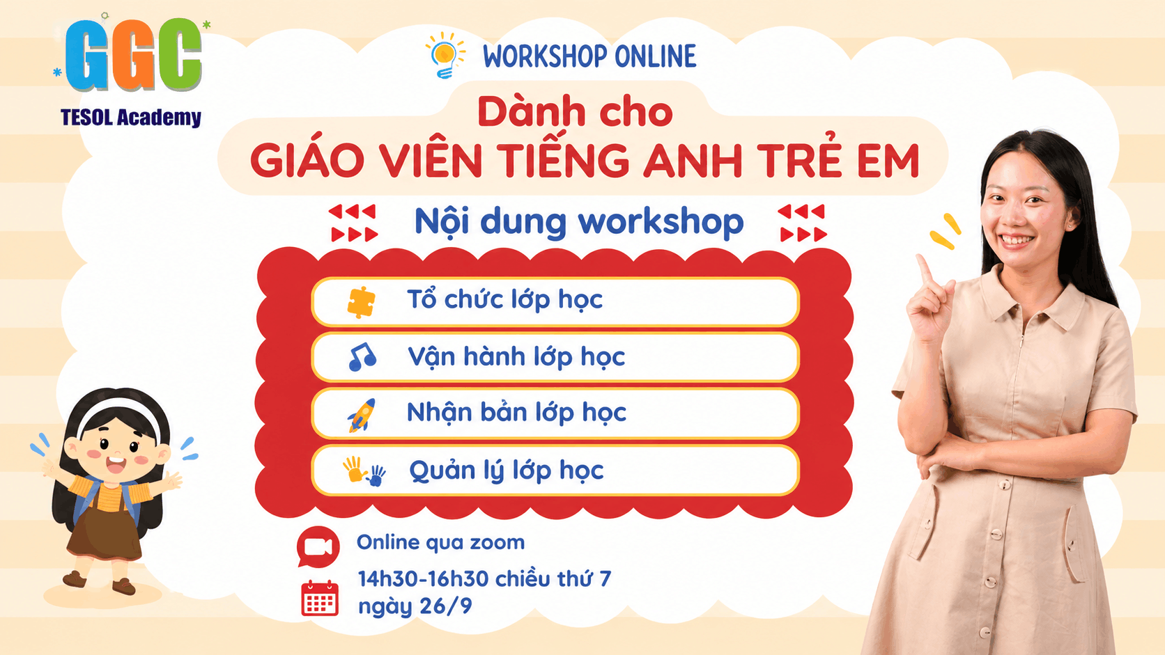 Giáo viên Tiếng Anh Trẻ em: Tổ chức, Vận hành, Nhân bản lớp học