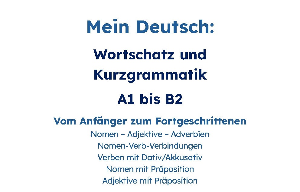 Sách từ vựng tiếng Đức Mein Deutsch A1-B2 độc quyền
