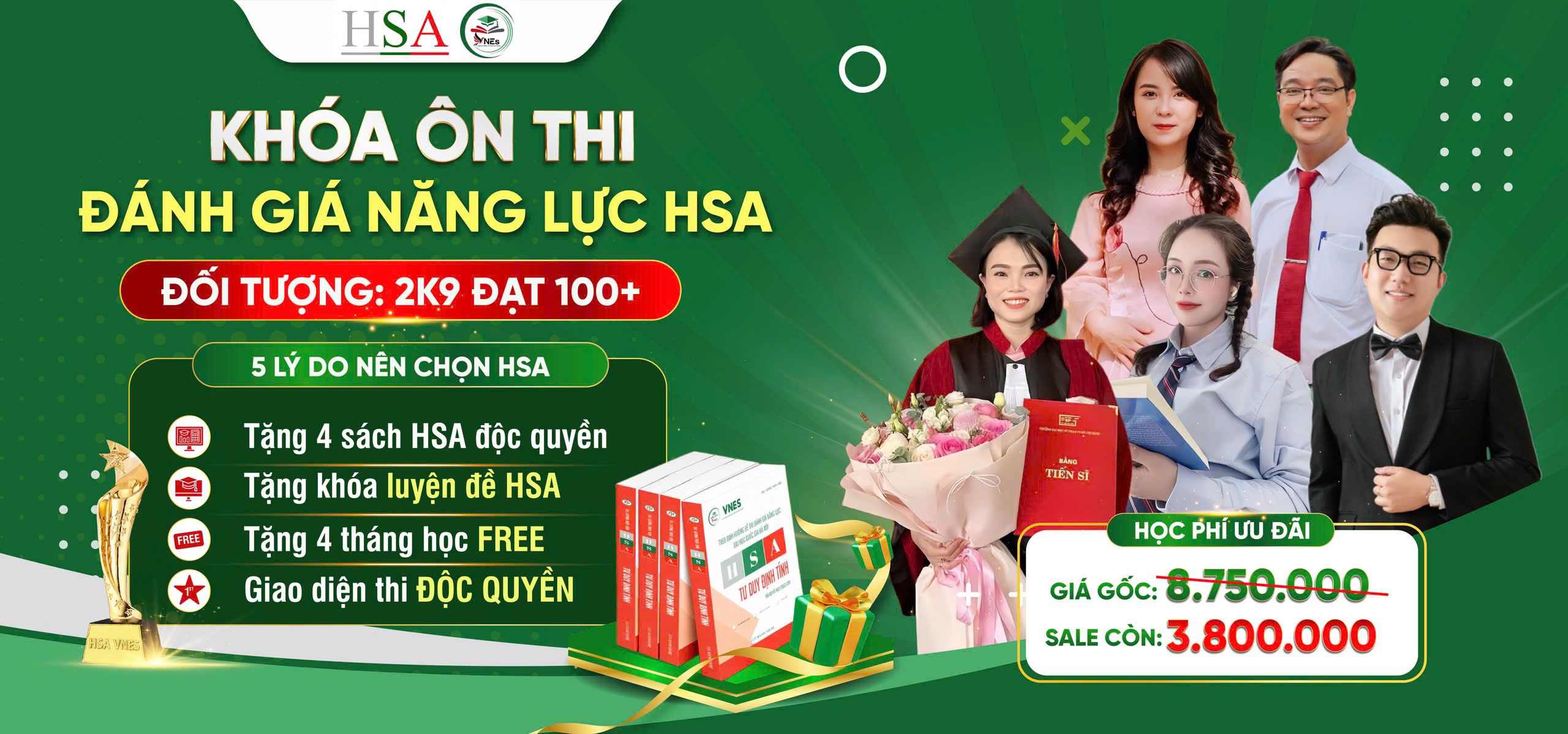 KHOÁ LUYỆN ĐỀ HSA VNES EDUCATION