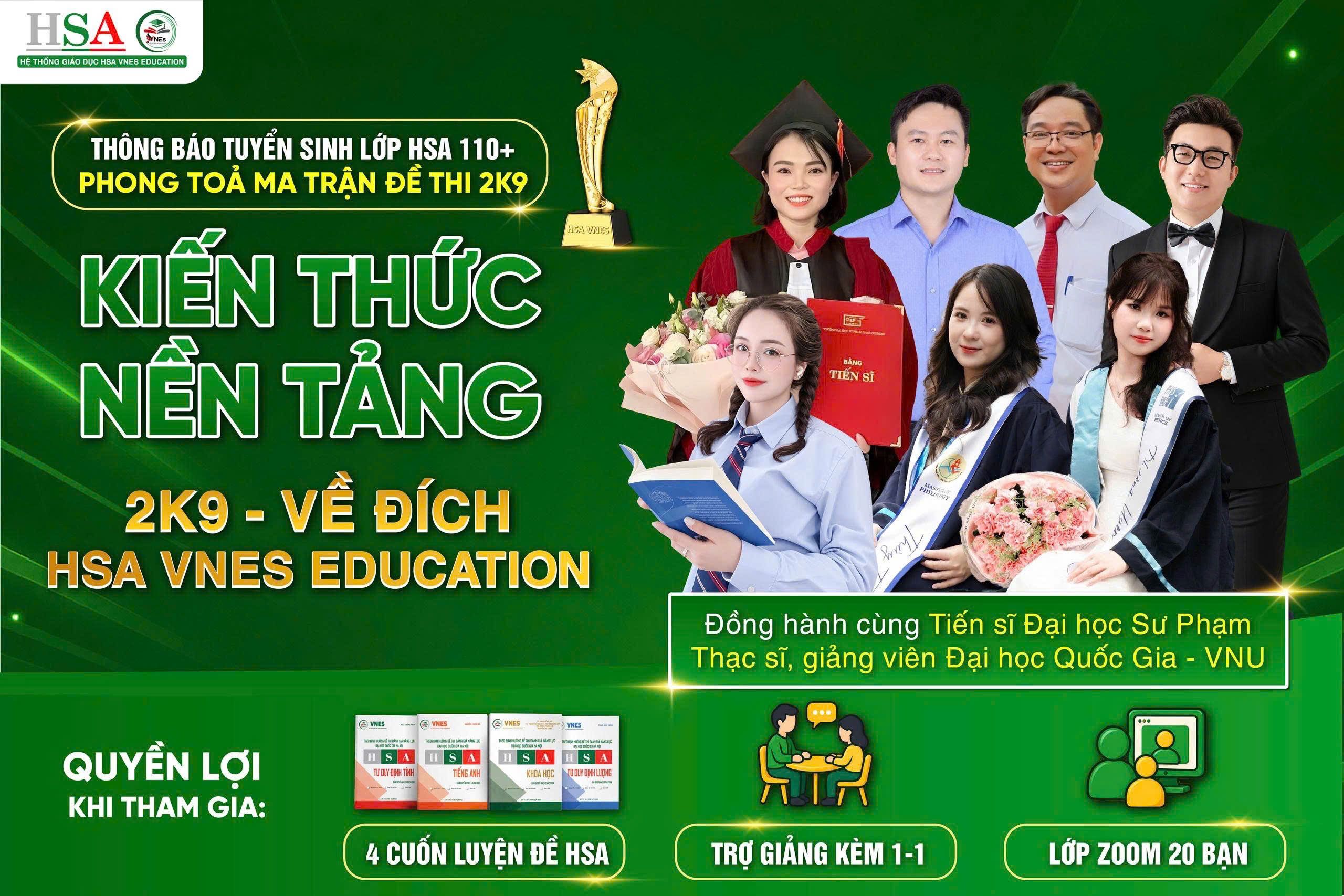 KHÓA VỀ ĐÍCH 110+ VIP.03 HSA VNES EDUCATION