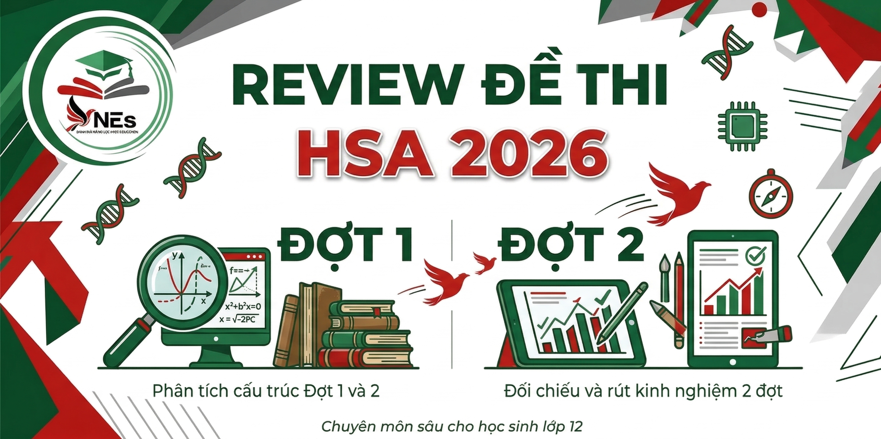 Review Đề Thi HSA 2026 Đợt 601 & 602: Ma Trận Tham Số M Và Cú Sốc Tiếng Anh C1