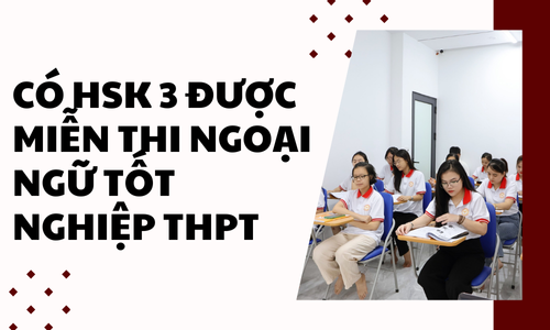 Có HSK 3 được miễn thi ngoại ngữ tốt nghiệp THPT