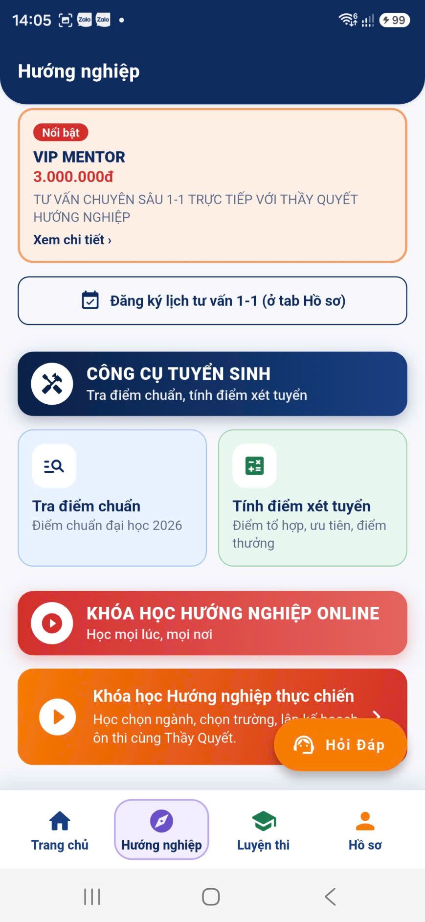 Mục Công cụ tuyển sinh