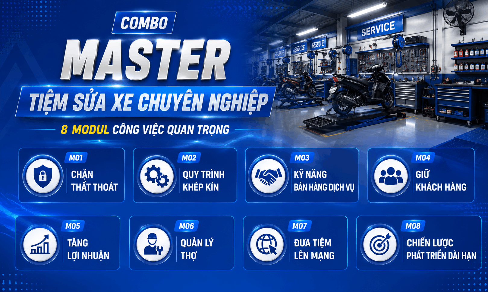 Combo Master: Tiệm Sửa Xe Chuyên Nghiệp
