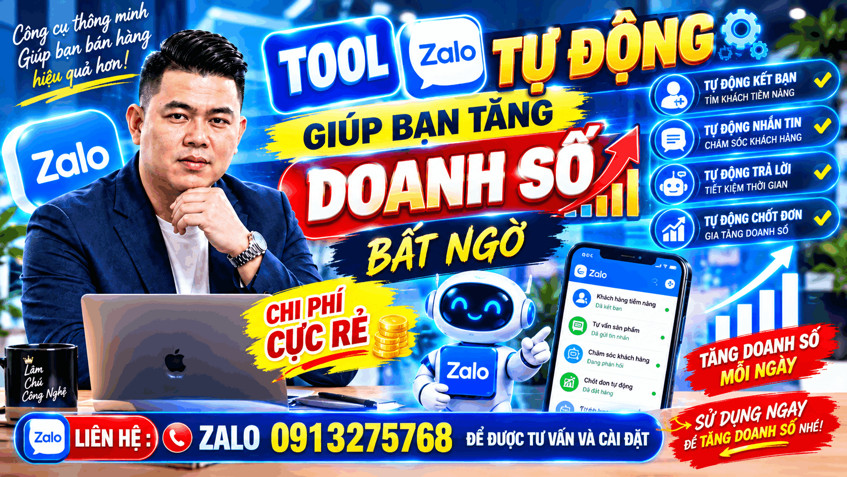 TOOL ZALO TỰ ĐỘNG - TĂNG DOANH SỐ