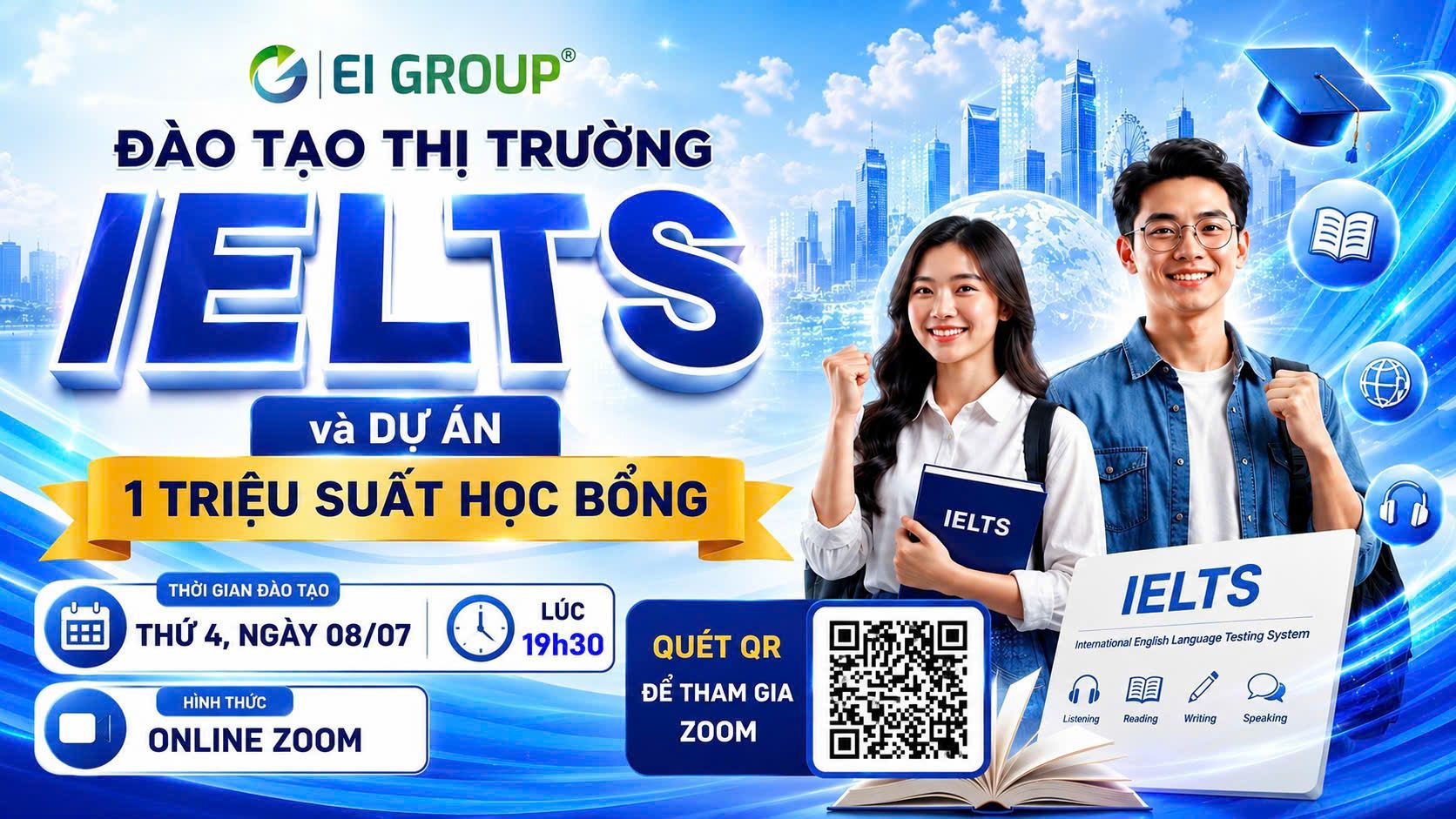 ĐÀO TẠO 8/7 - THỊ TRƯỜNG IELTS VÀ DỰ ÁN 1 TRIỆU SUẤT HỌC BỔNG