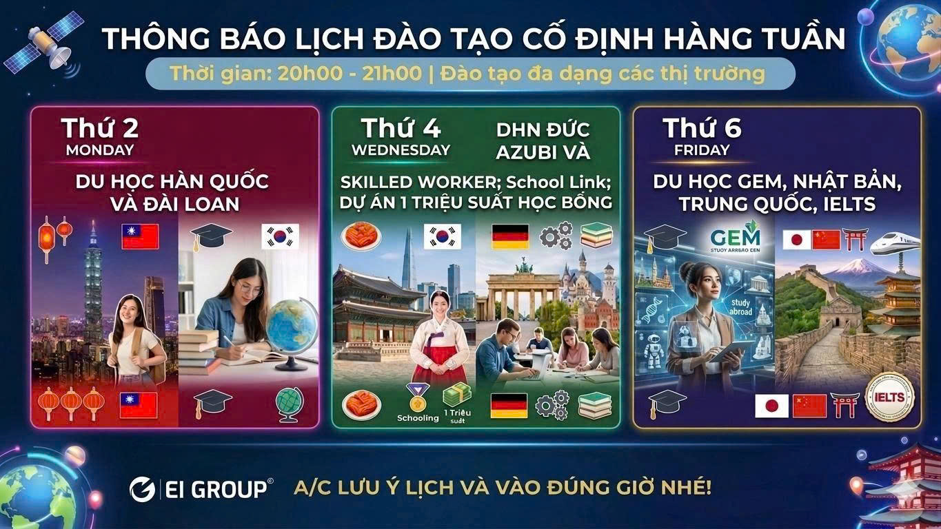 ĐÀO TẠO 27/4 - THỊ TRƯỜNG ĐÀI LOAN, HÀN QUỐC