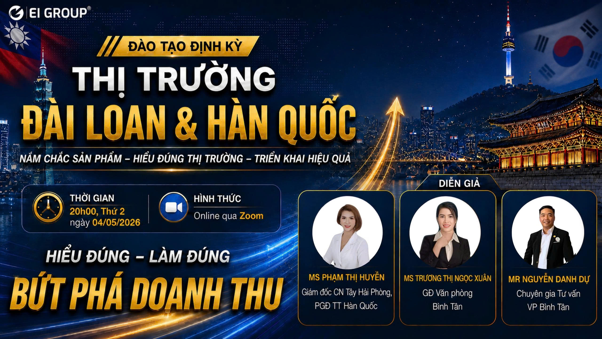 ĐÀO TẠO 4/5 - THỊ TRƯỜNG HÀN QUỐC, ĐÀI LOAN
