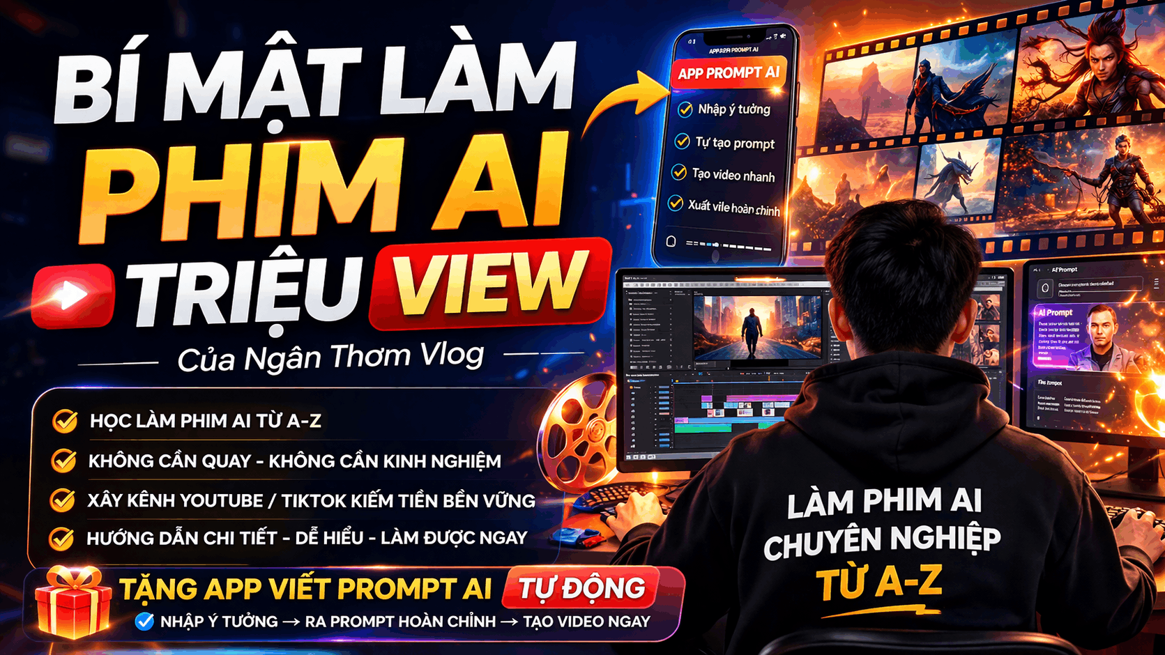 Bí Mật Làm Phim AI Triệu View Của Ngân Thơm Vlog