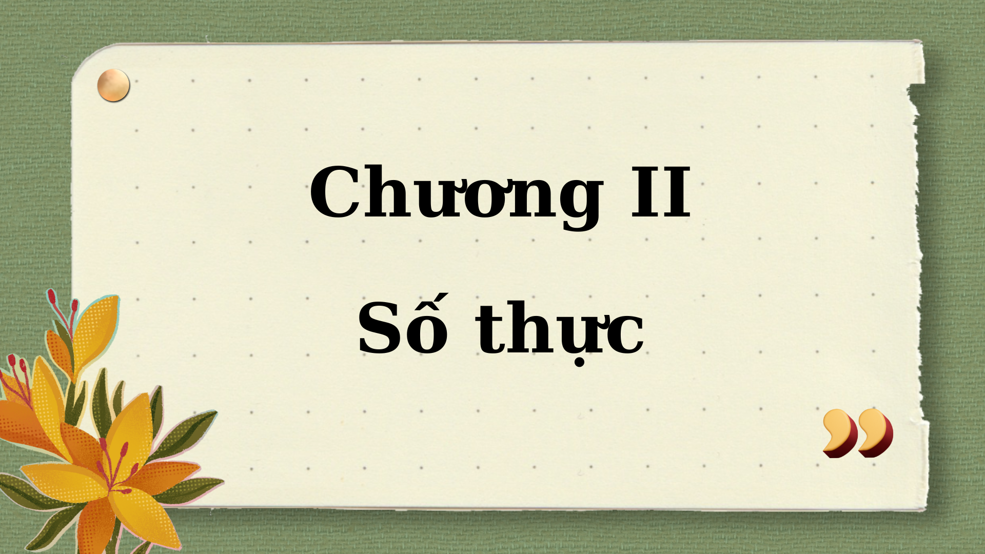 Chương II. Số thực (Toán 7 Cánh diều)