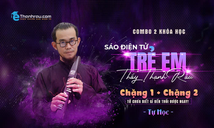 Khoá Học Eflute 4Kids - Sáo Điện Tử Trẻ Em (Level 1 + Level 2) - Bản Tự Học