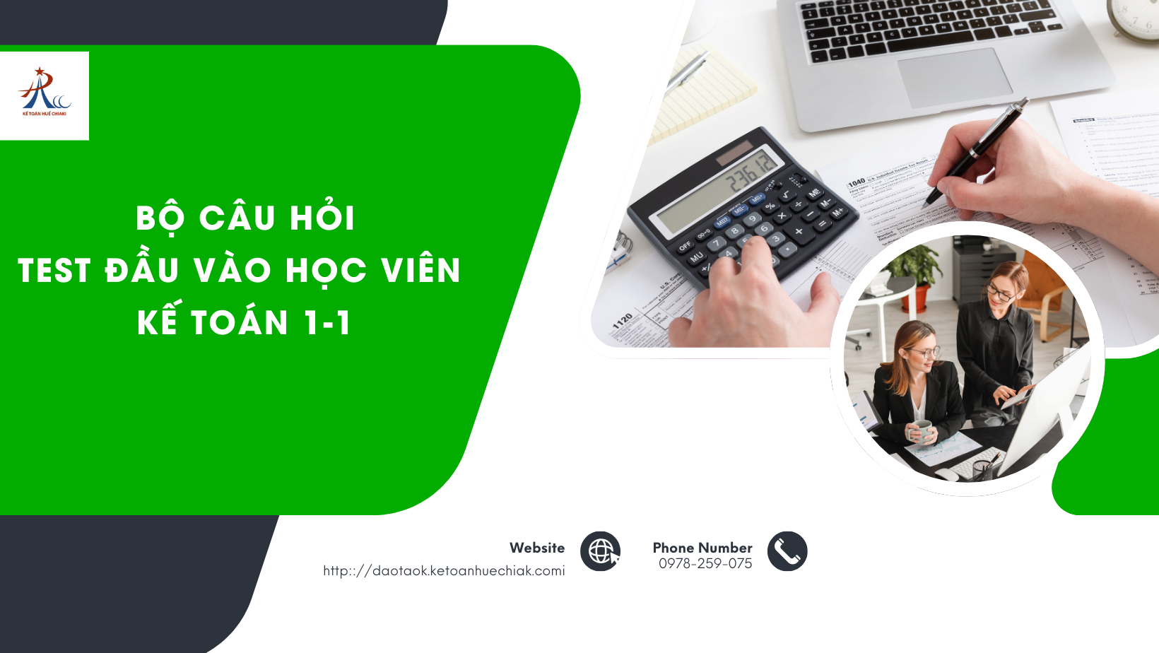 BỘ CÂU HỎI TEST ĐẦU VÀO HỌC VIÊN KẾ TOÁN 1-1
