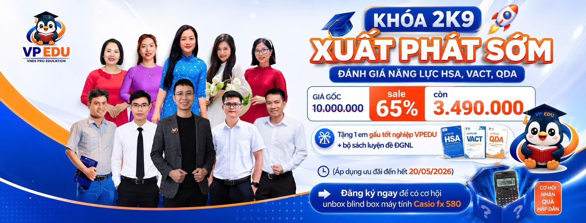 2k9 Lớp ĐGNL XPS HSA/QDA VPEDU 01 (Khoa học hoặc Tiếng Anh)