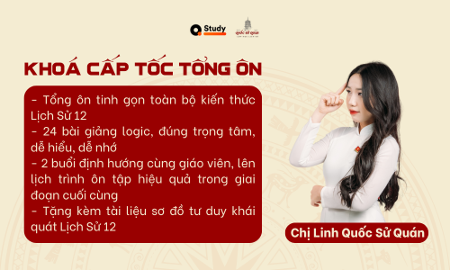 Khóa Cấp tốc Tổng ôn - Lịch sử 12