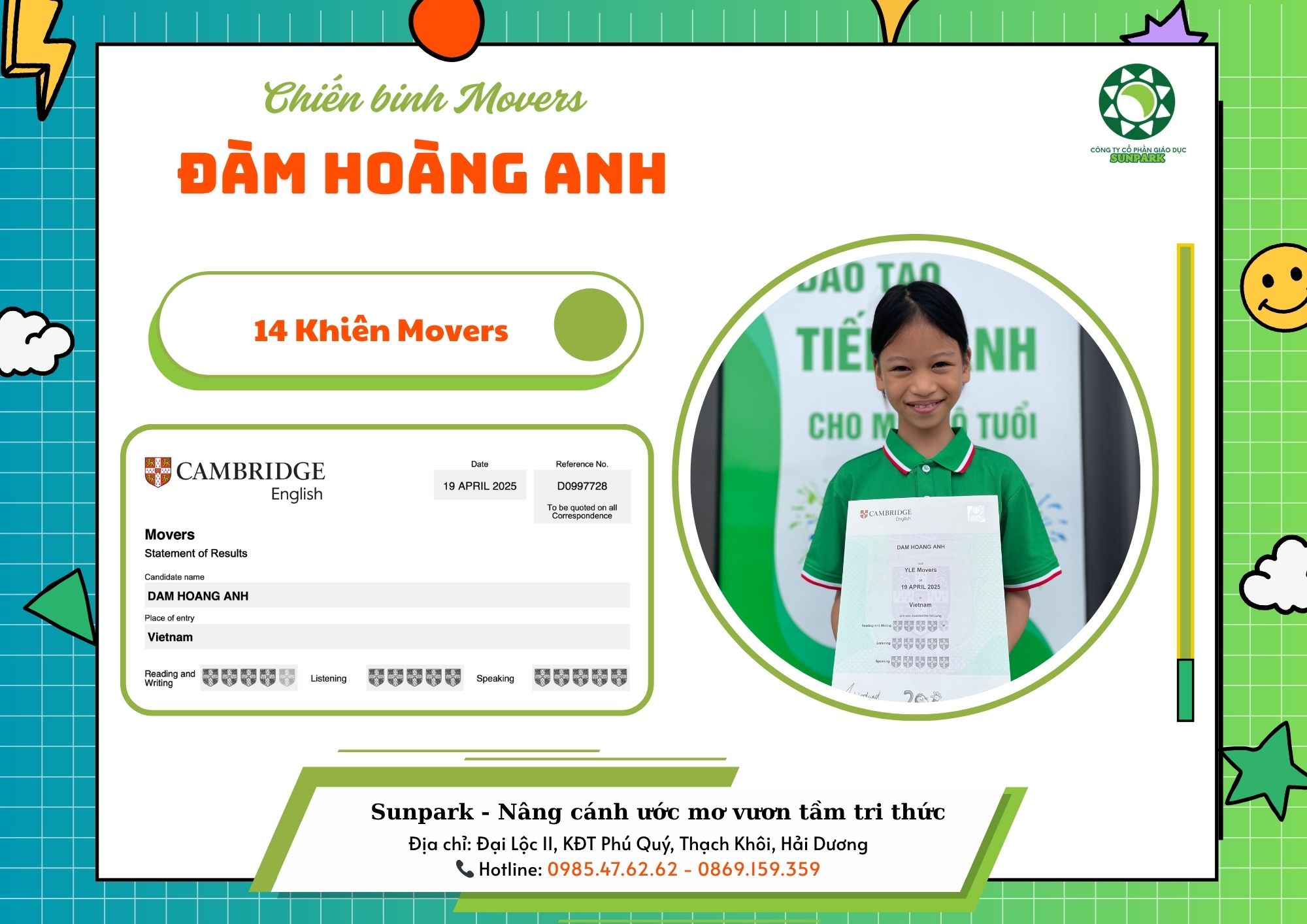 Chiến binh Đàm Hoàng Anh  - 14 khiên