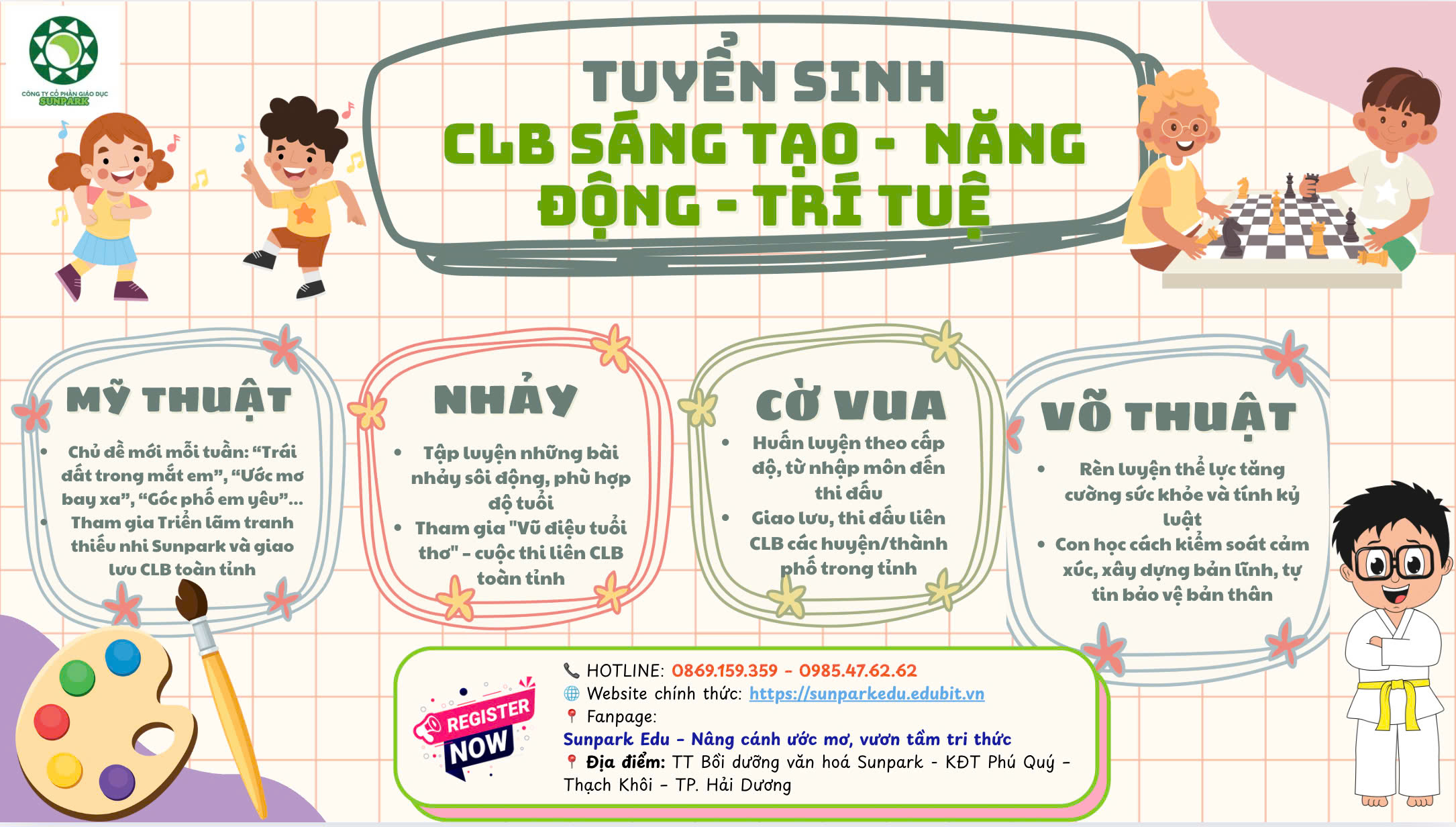 Tuyển sinh các câu lạc bộ sáng tạo - năng động - trí tuệ