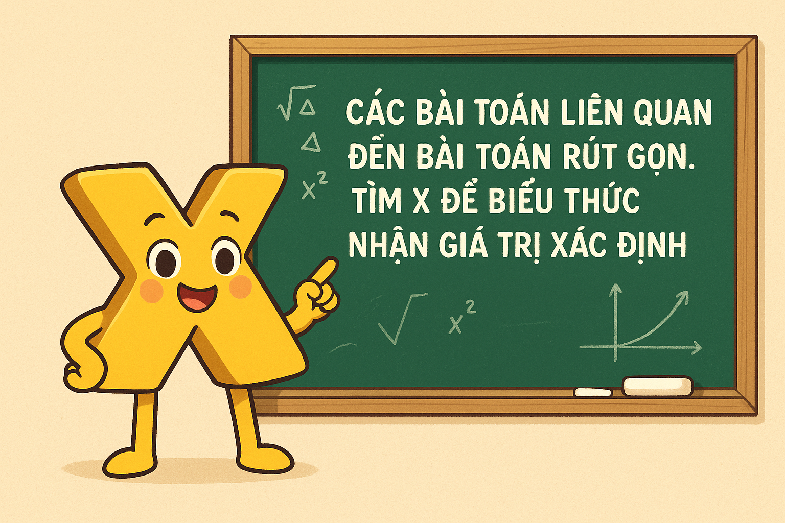 Chương III. Chuyên đề: Các bài toán liên quan đến bài toán rút gọn. Tìm x để biểu thức nhận giá trị xác định - 10 bài học