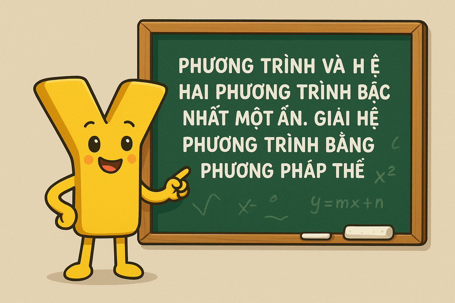 Chương I. Phương trình và hệ hai phương trình bậc nhất một ẩn. Giải hệ phương trình bằng phương pháp thế - 35 bài học