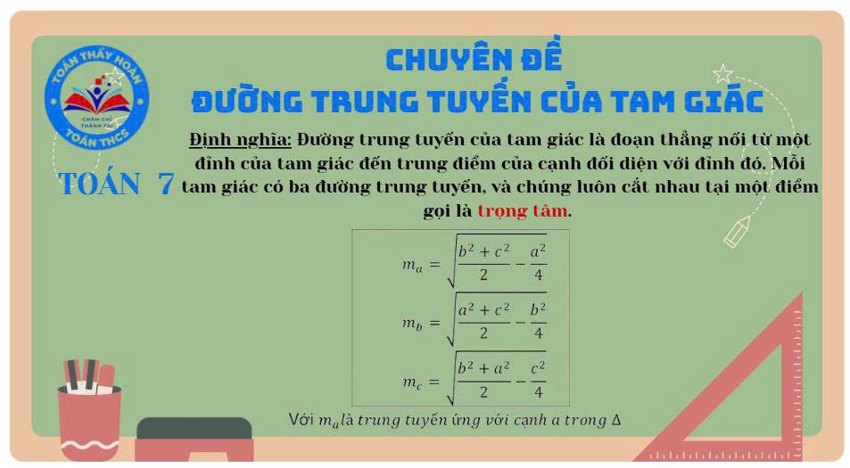 Chuyên đề: Đường trung tuyến của tam giác