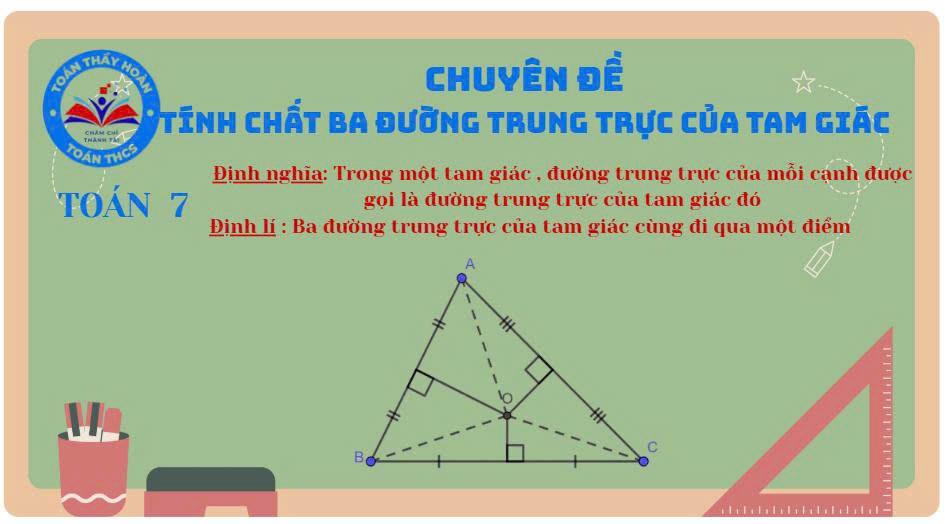 Lớp 7 - Chuyên đề: Tính chất ba đường trung trực của tam giác
