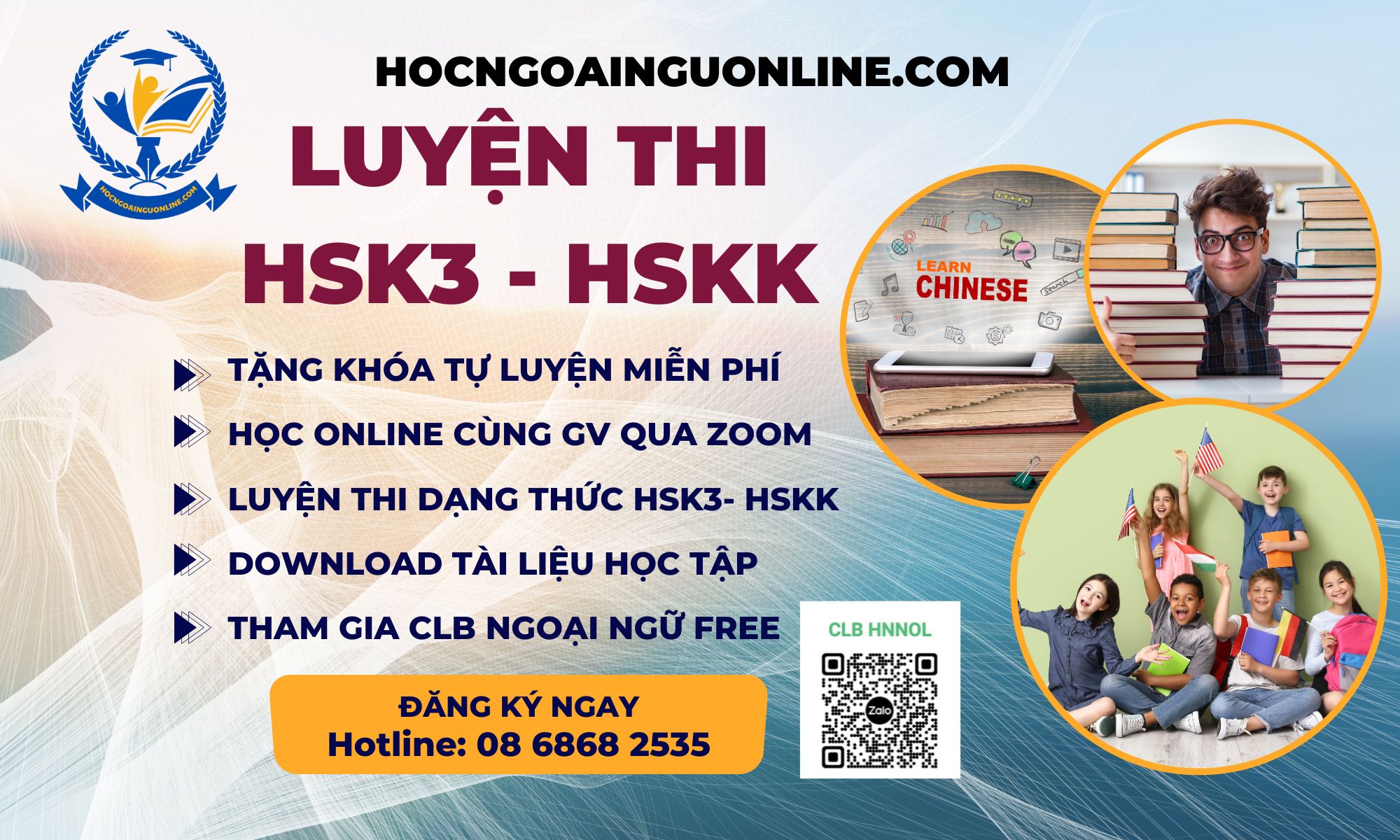 KHÓA HỌC LUYỆN THI THEO BỘ ĐỀ HSK3- HSKK MỚI NHẤT